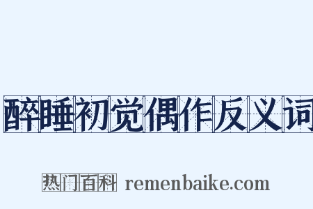 醉睡初觉偶作反义词是什么意思的图片